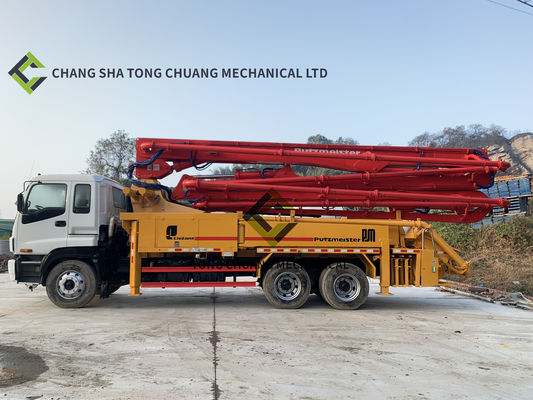 주문 2009년에 재생산 된 사용 된 콘크리트 펌프 트럭 Putzmeister 36 미터 online manufacture